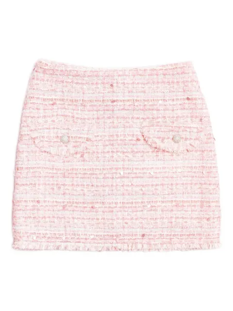 BCBG KIDS falda de tweed con detalles de lentejuelas