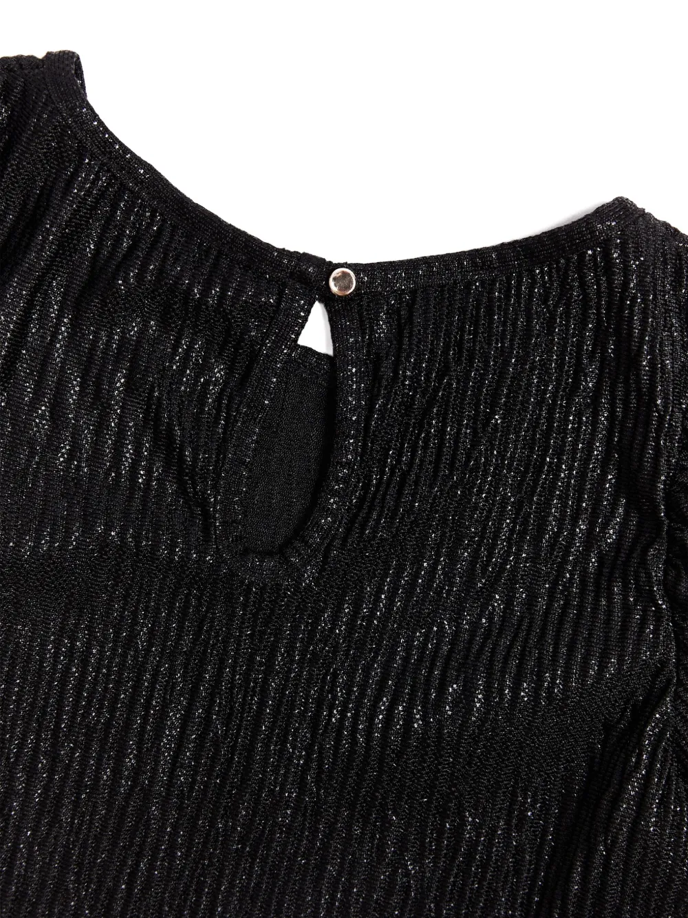 BCBG KIDS Metallic top met pofmouwen Zwart