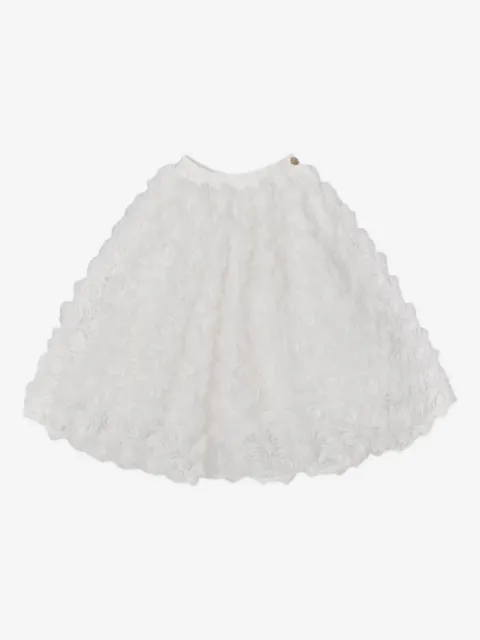BCBG KIDS rose-effect tulle skirt