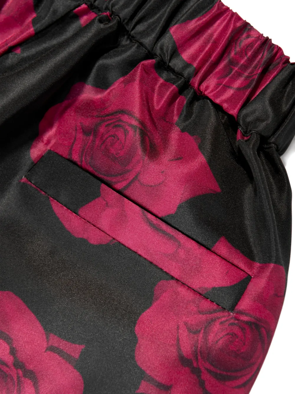Bcbg Floral-print Shorts In Black