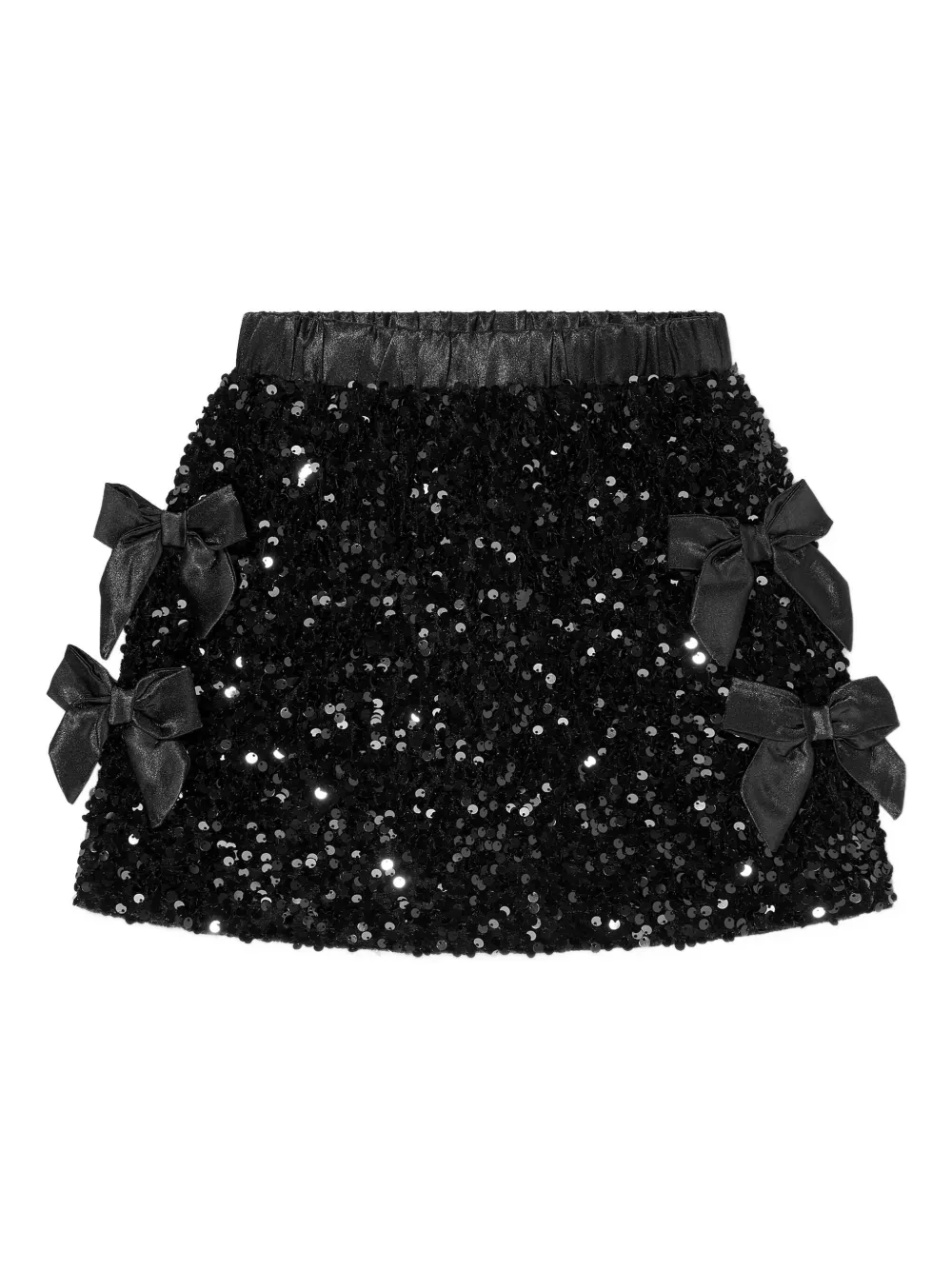 BCBG KIDS sequin-embellished bow skirt - Nero