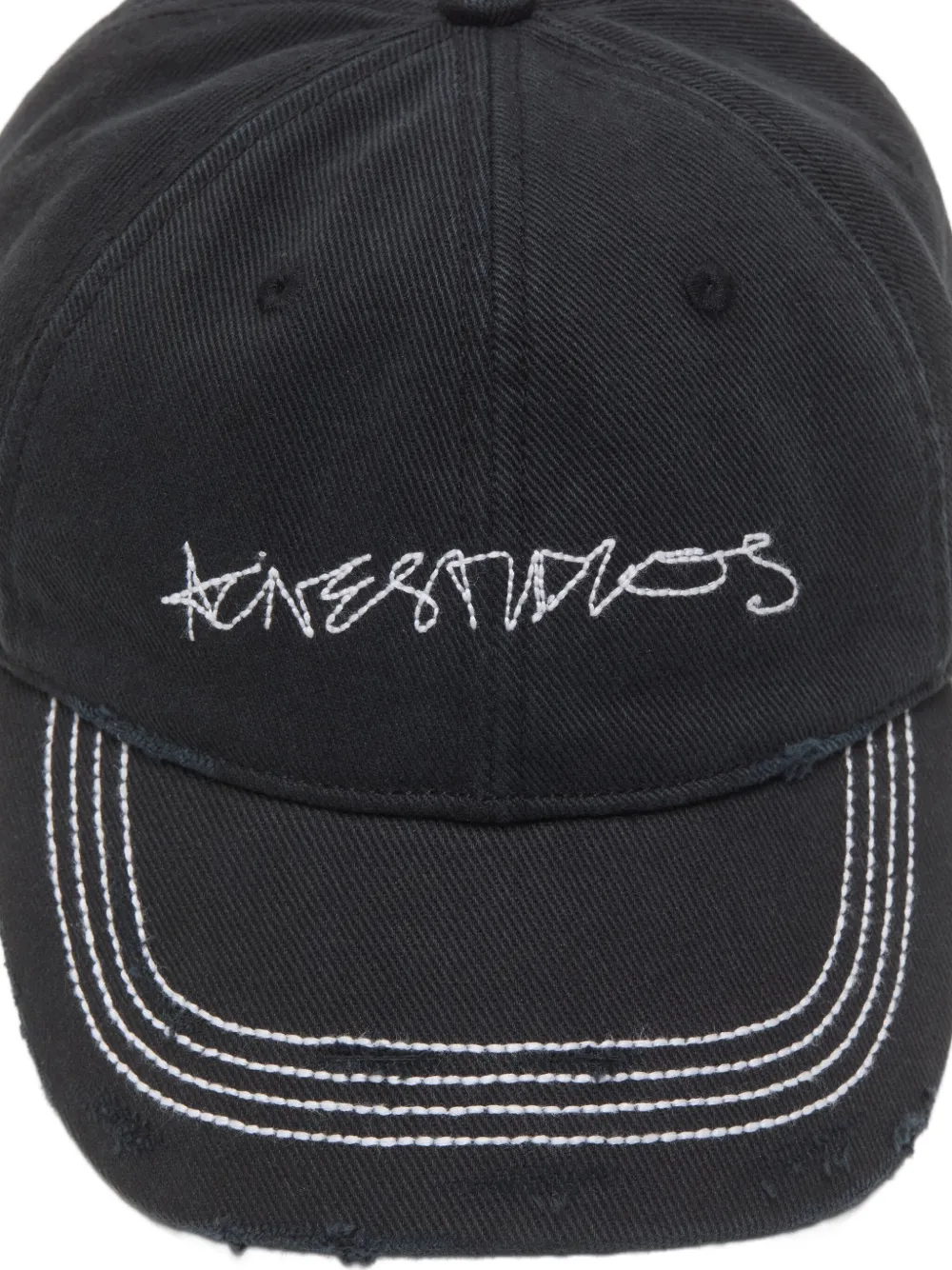 Acne Studios casquette brodée à effet usé | Homme | Image 2