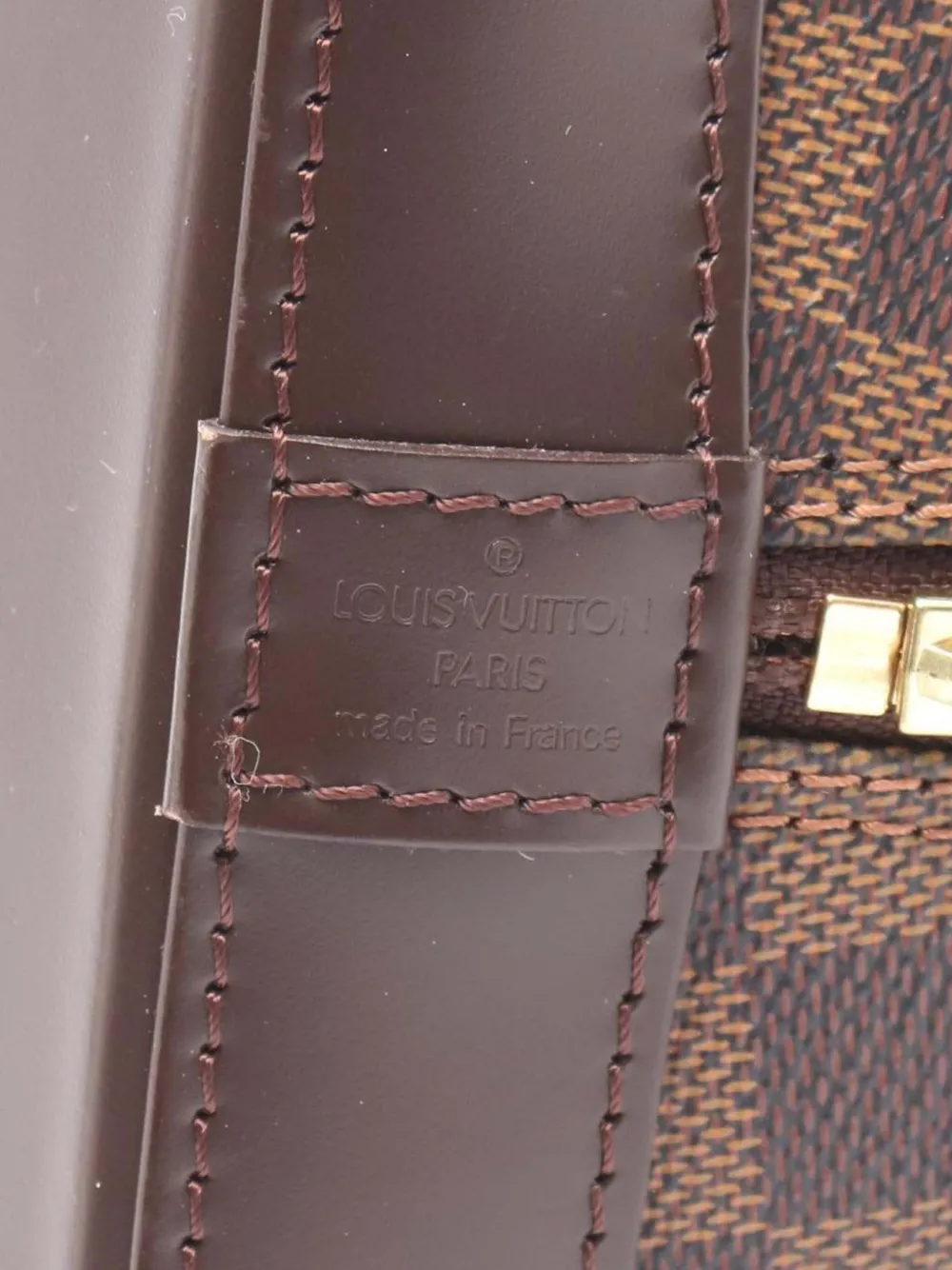 Pre-owned Louis Vuitton 2008 Damier Ebene Alma Mm Handbag In Brown