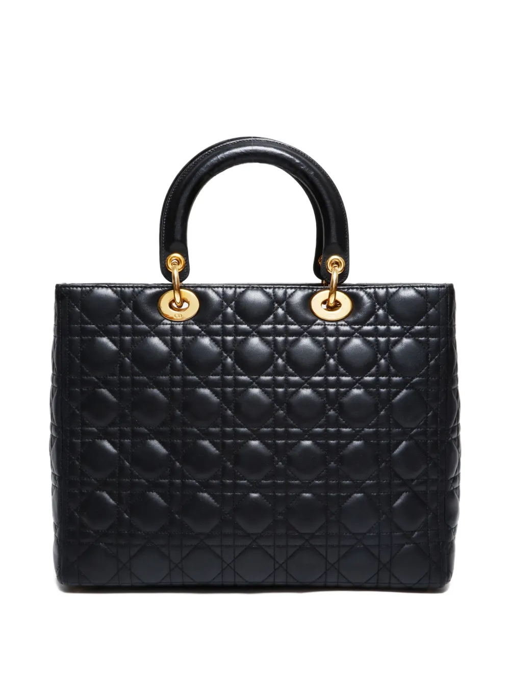 Pre-owned Dior 2000s Quilted Lady 2way Bag In Black