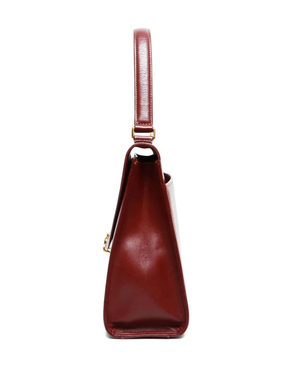 Pre-owned Cartier 1990s Leather Top-handle Handbag In Red