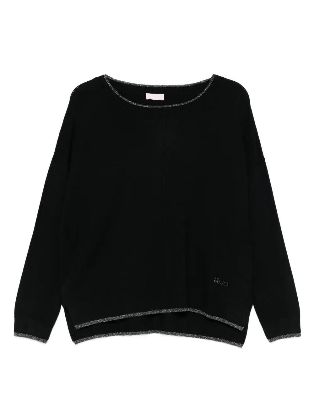 LIU JO glitter-trimmed sweater | Black | Image 1