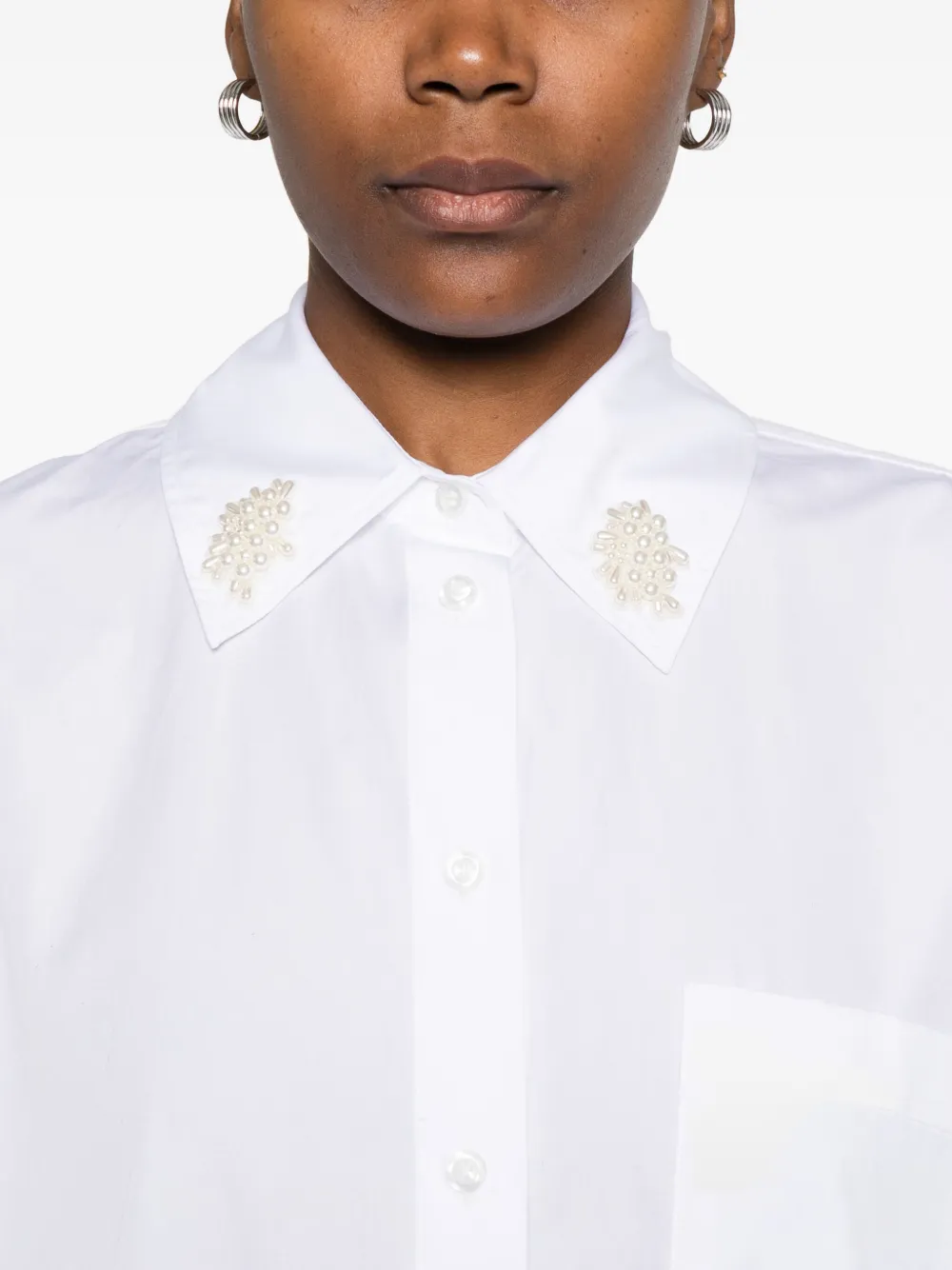 Simone Rocha Katoenen blouse Wit