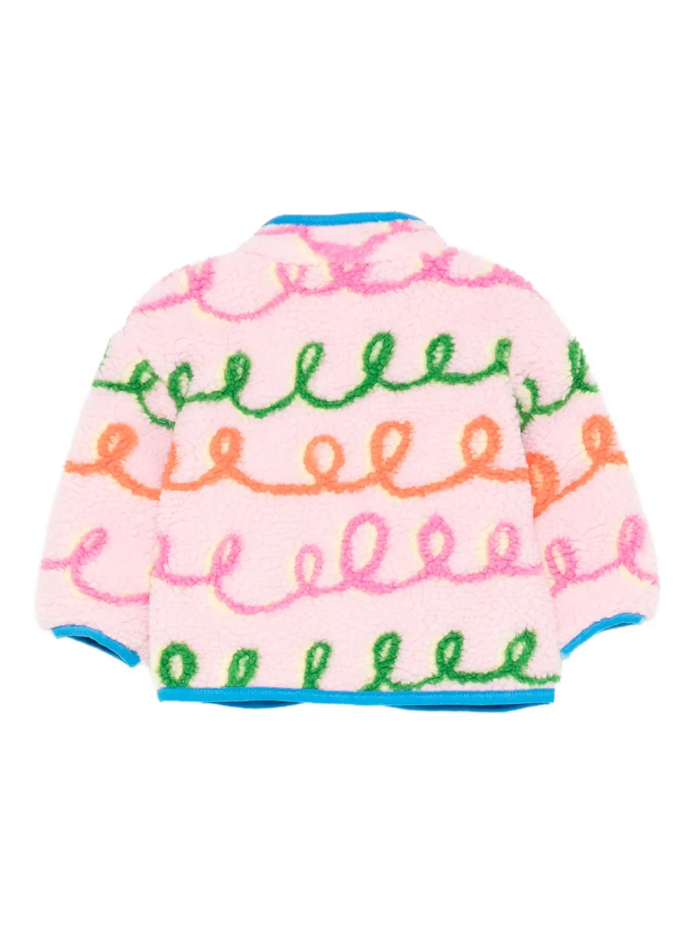Stella Mccartney Long-sleeve Fleece-texture Jacket In Pink