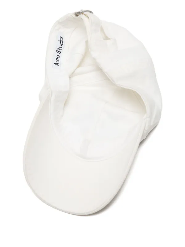 ACNE white baseball cap Embroidered Logo Baseball Cap - White – Feature main image 4