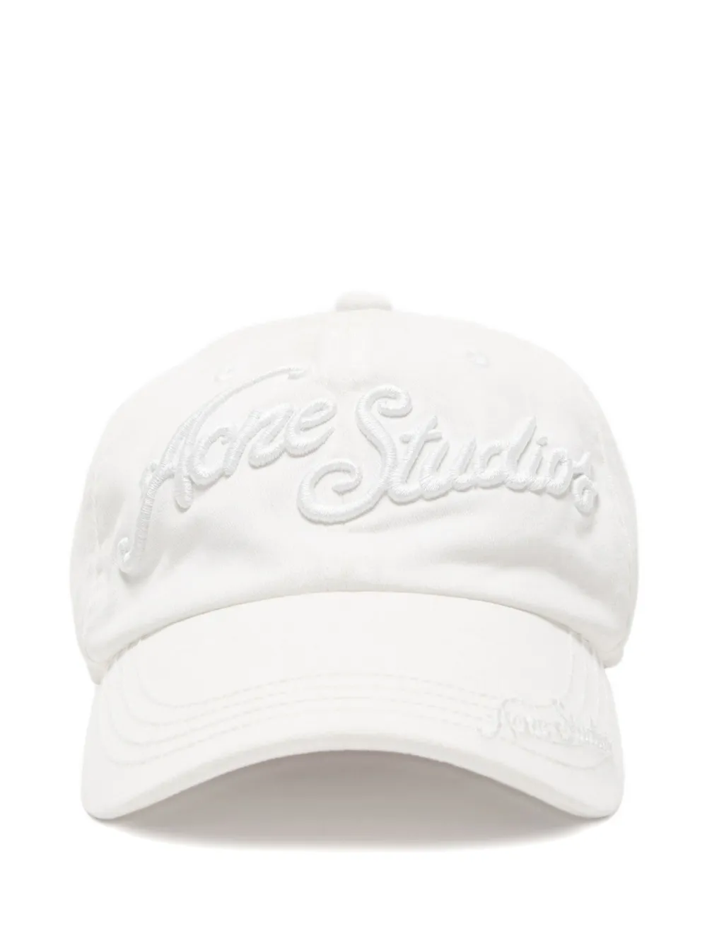 Acne Studios embroidered-logo baseball cap hat | White | Image 1