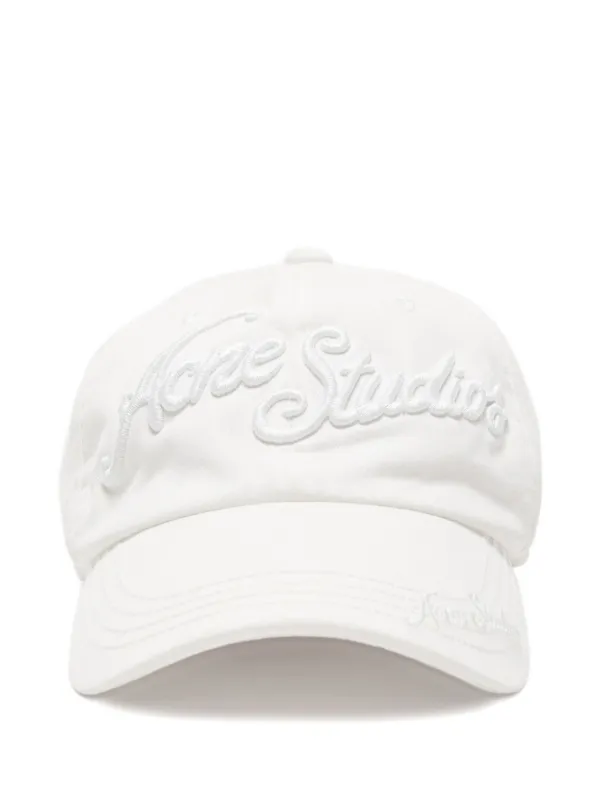 Acne Studios キャップ　ホワイト Acne Studios ロゴ キャップ | ホワイト | FARFETCH JP