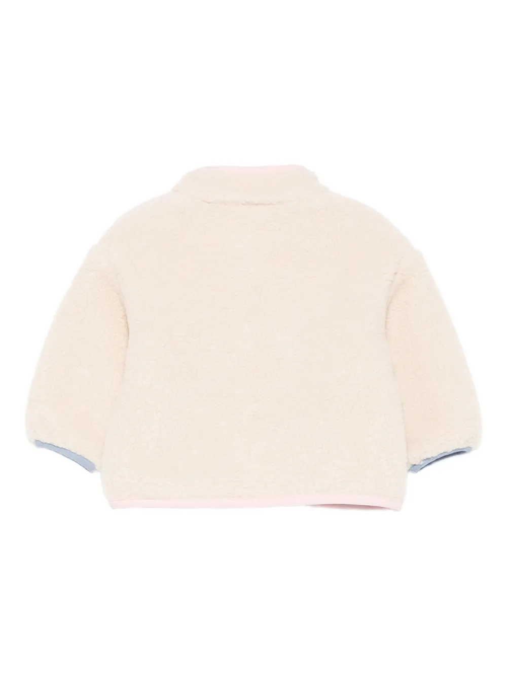 Stella McCartney Kids Jack met geborduurde vogel en fleece textuur Beige
