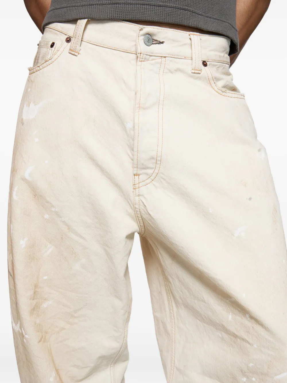 Acne Studios 2023 jeans met logopatch Wit