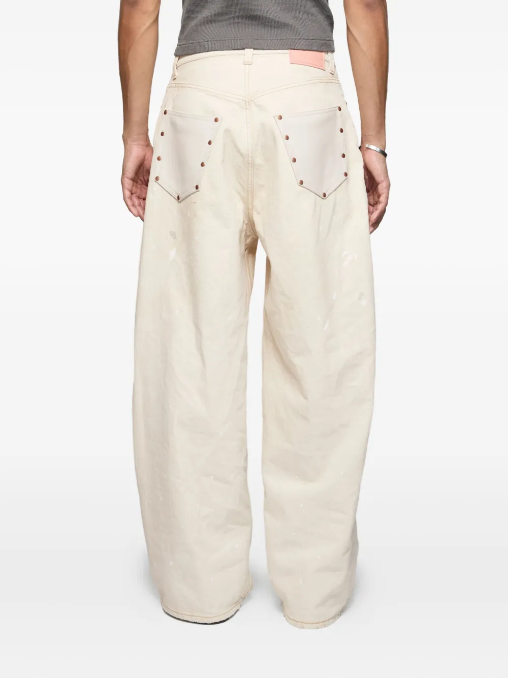 Acne Studios 2023 jeans met logopatch Wit