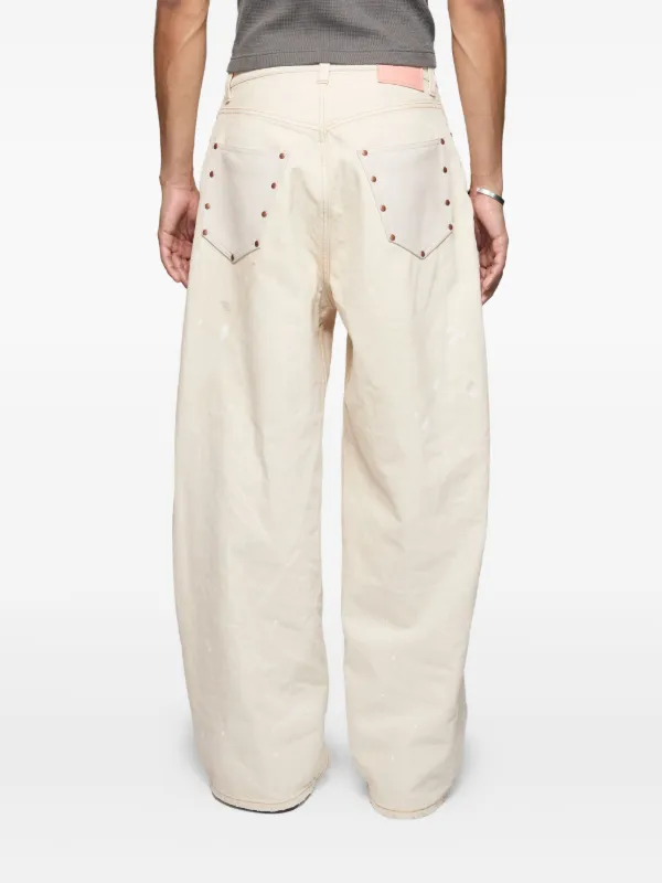 Acne Studios 2023 ロゴパッチ ジーンズ | ホワイト | FARFETCH JP