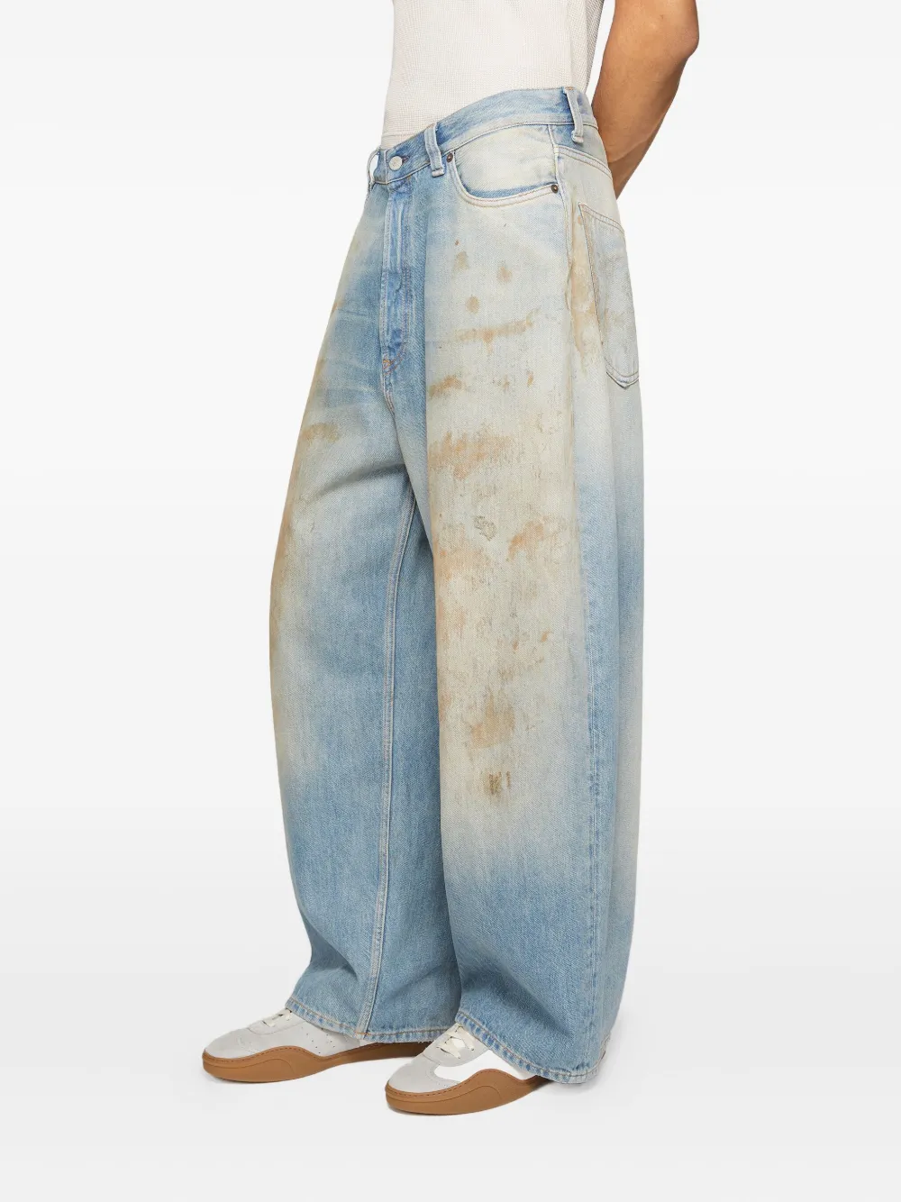 Acne Studios Jeans met gerafeld detail Blauw