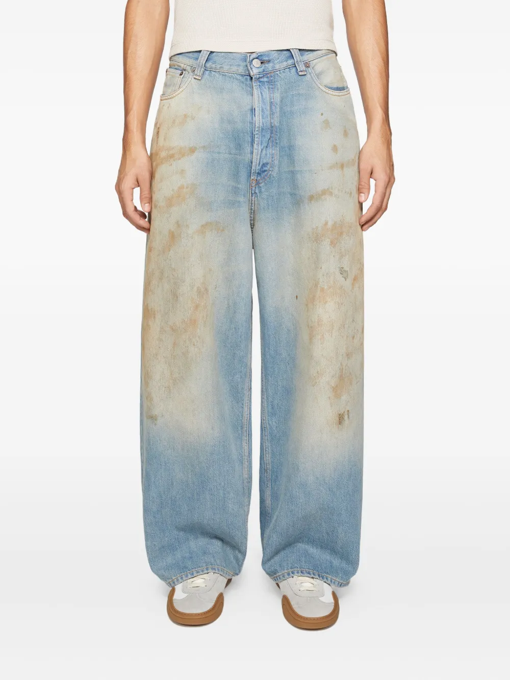 Acne Studios Jeans met gerafeld detail Blauw