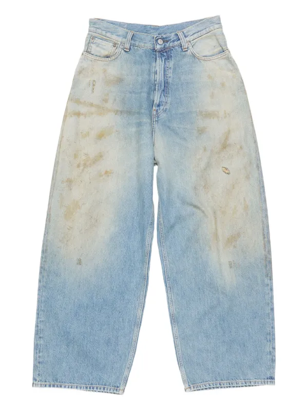 Acne Studios ダメージ ジーンズ | ブルー | FARFETCH JP