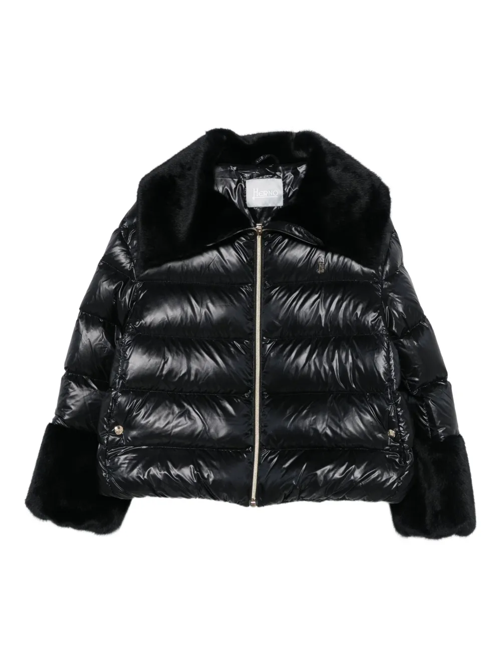 Herno Kids' Down Jacket In Black