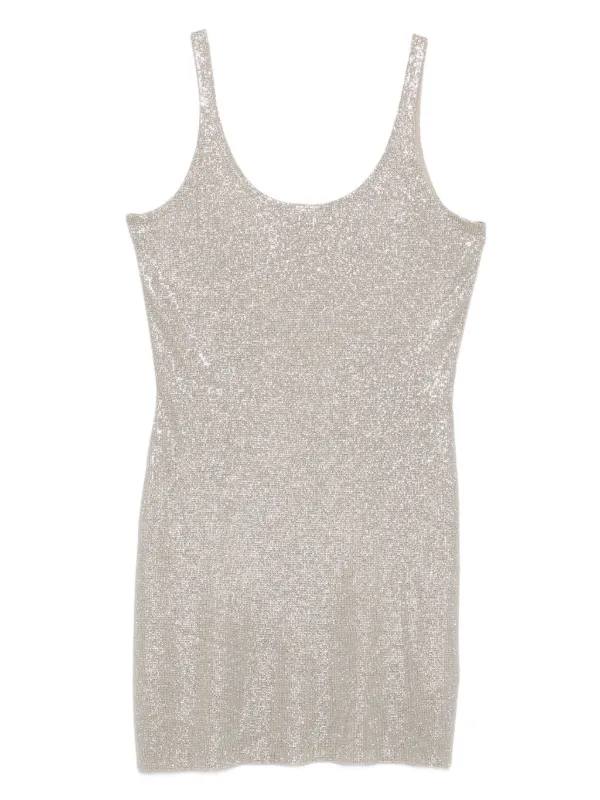 alexander wang sequin mini dress Buy Alexander Wang Neutral Scoop-neck Mini Dress in Sequin-nylon For Women Online