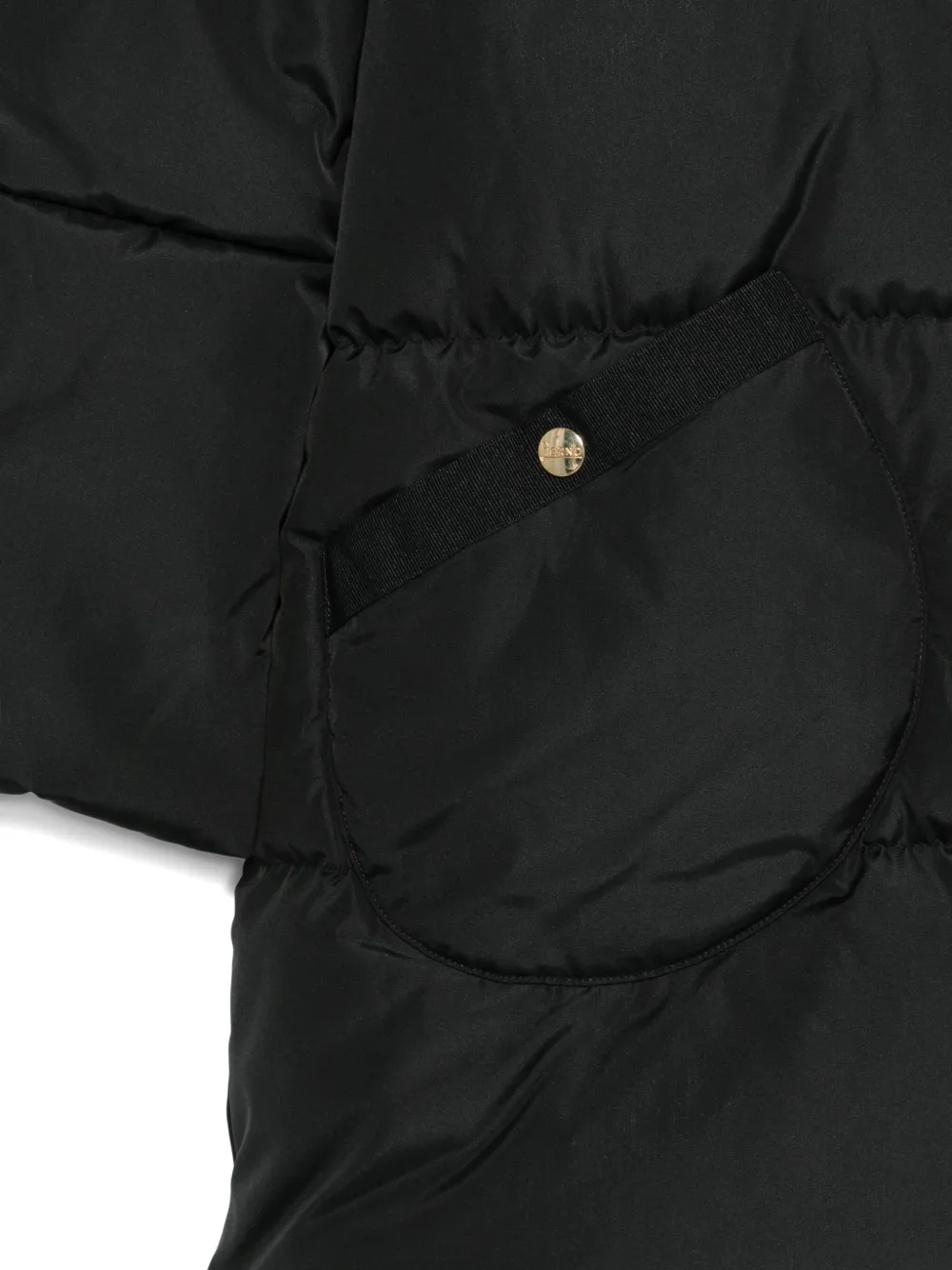 Herno Quilted Zip-up Coat In Black