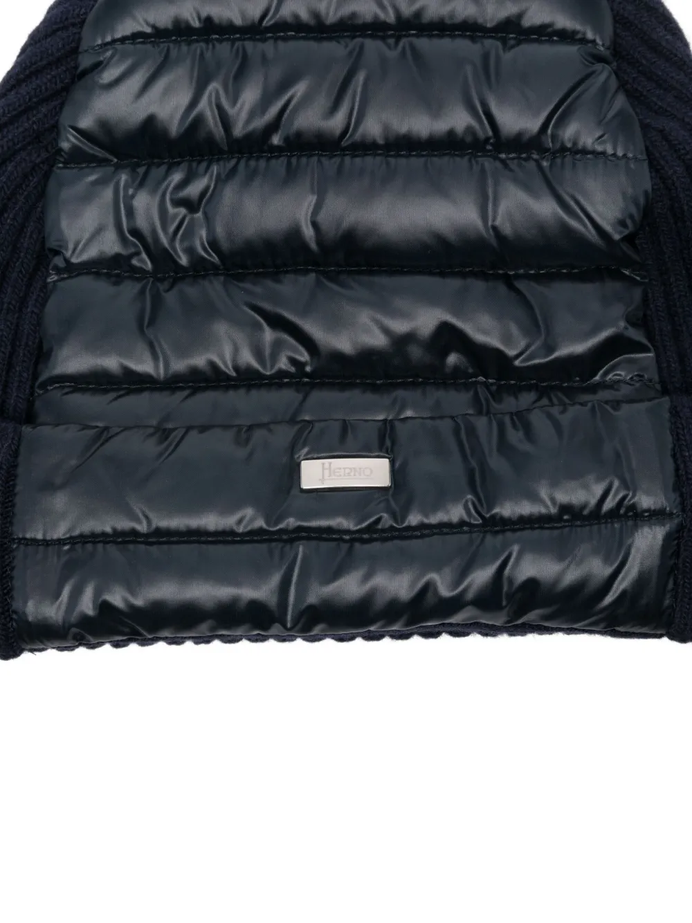 Herno Panelled Beanie In Black