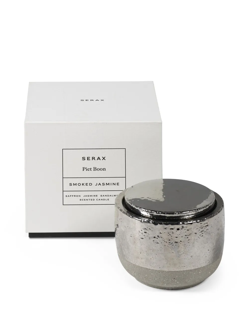 Serax Medium Smoked Jasmine Metallic-finish Candle In Silver