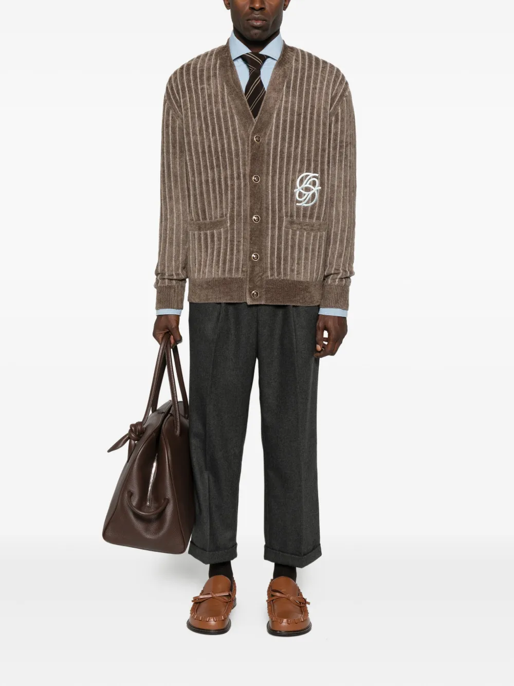 Drôle De Monsieur virgin wool blend straight-leg trousers - Grijs
