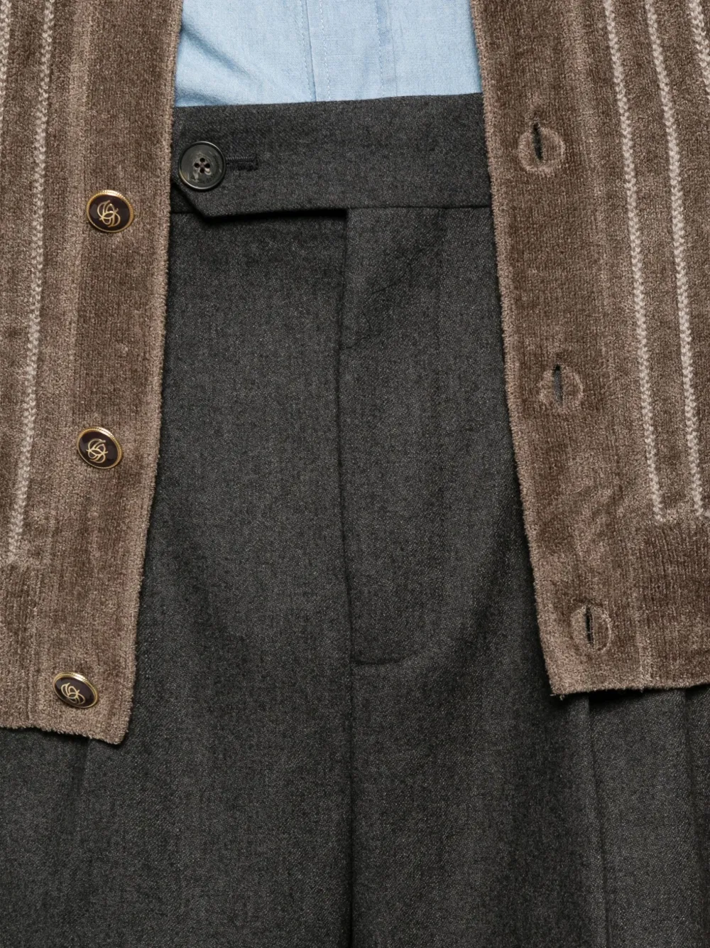 Drôle De Monsieur Straight broek van scheerwolblend Grijs