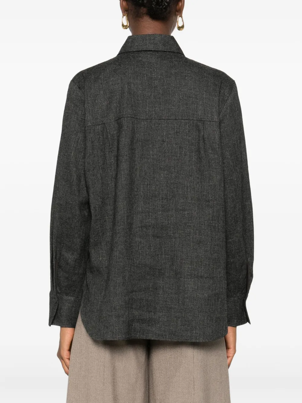 Vince Button-down Shirt In Gray