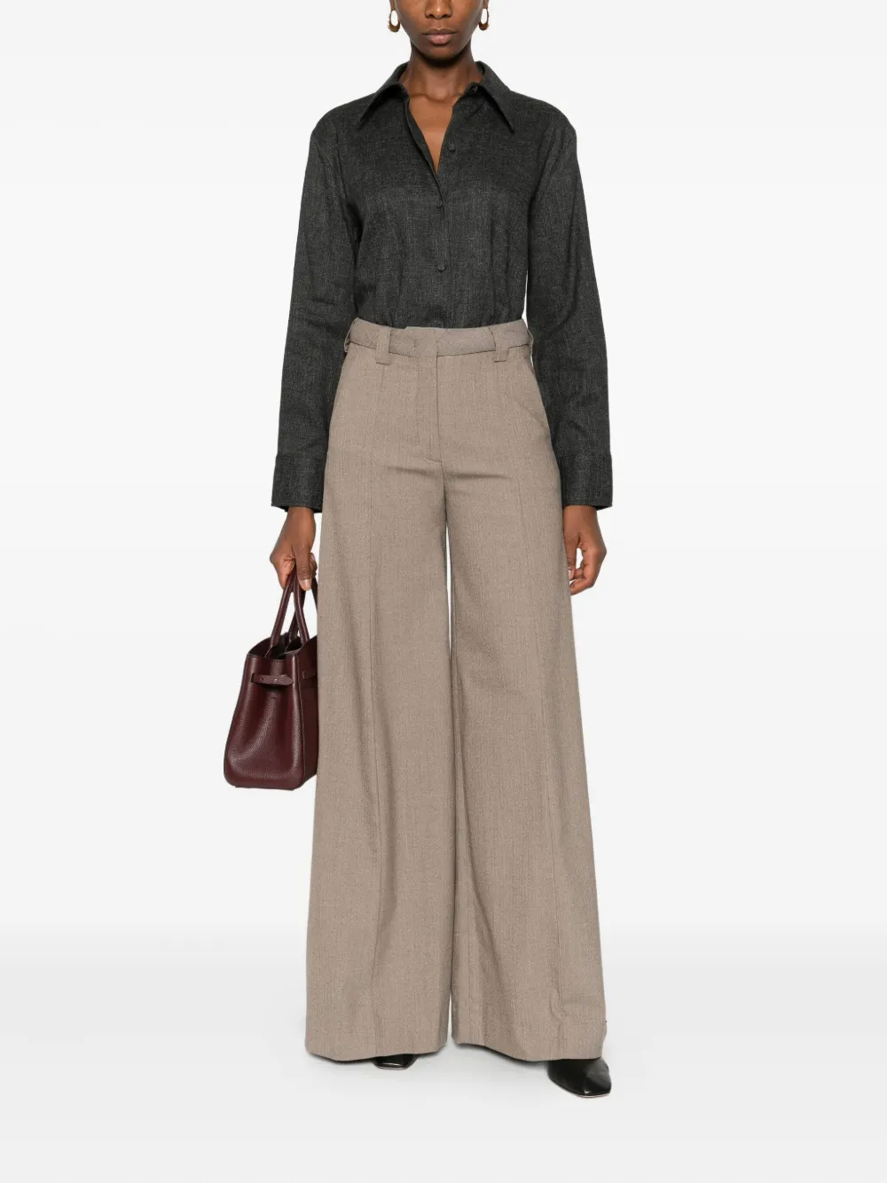 Vince Button-down Shirt In Gray