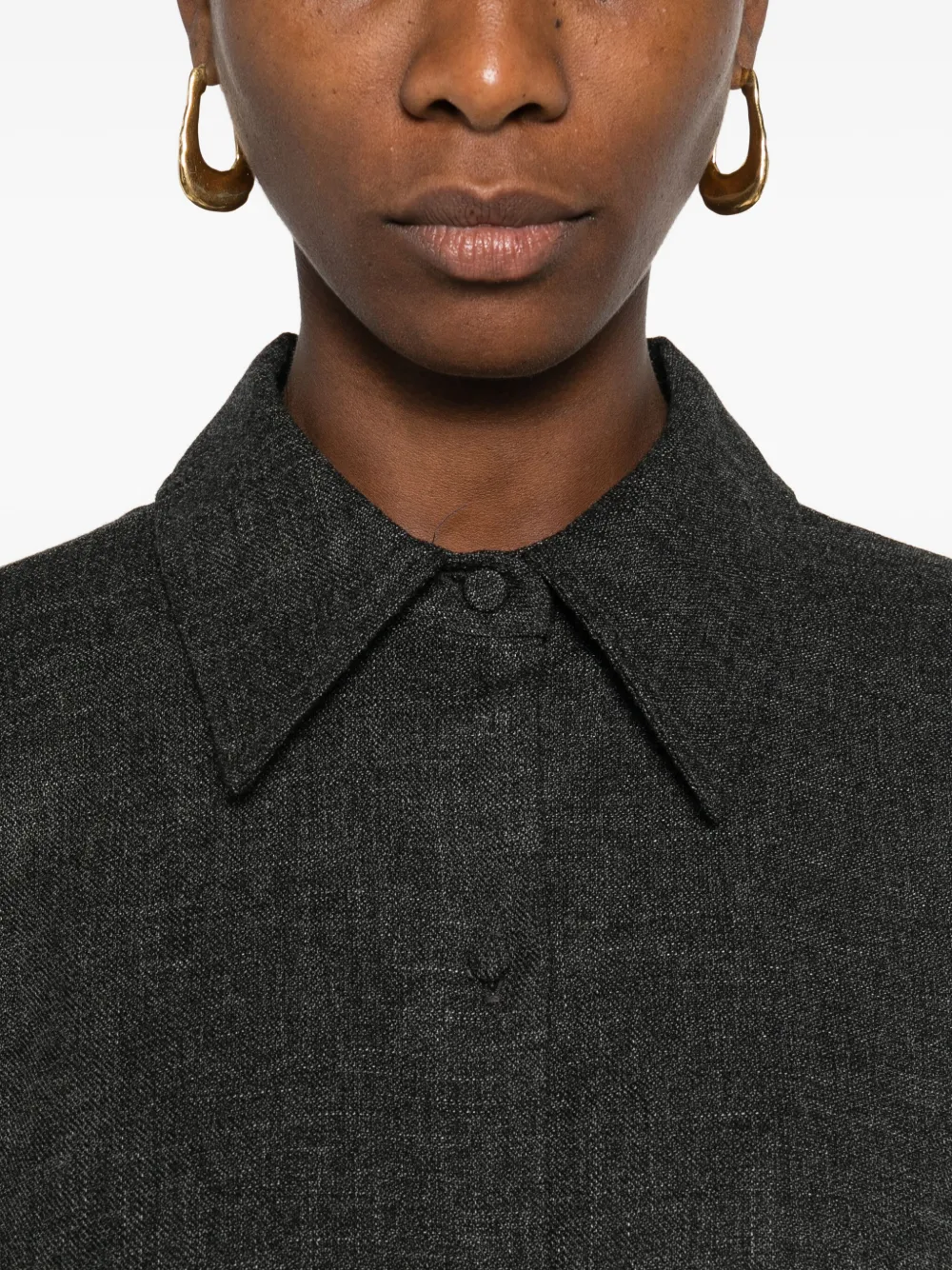 Vince Button-down Shirt In Gray
