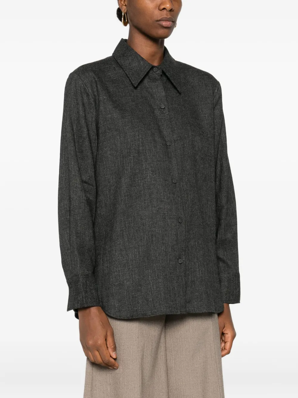 Vince Button-down Shirt In Gray