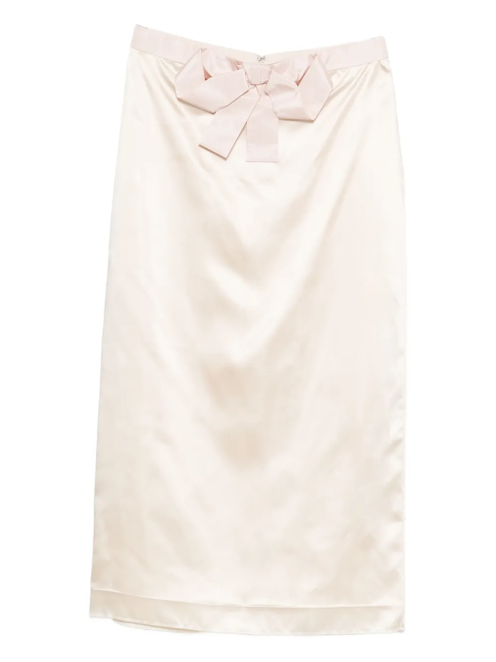 Valentino Garavani bow-detail silk skirt | Neutrals | Image 1