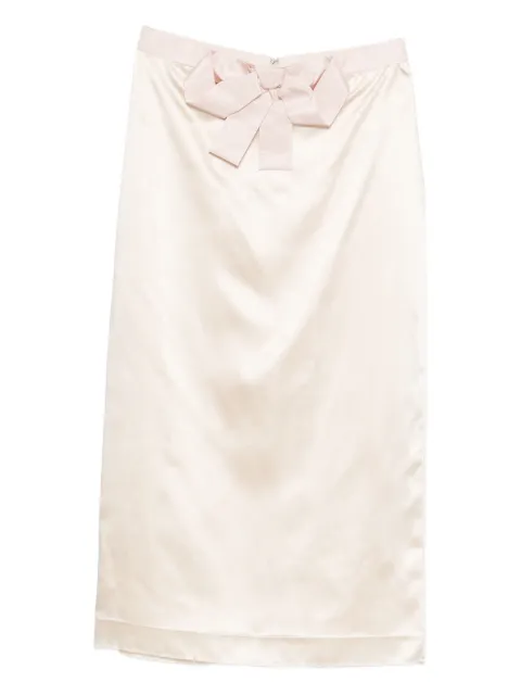 Valentino Garavani bow-detail silk skirt
