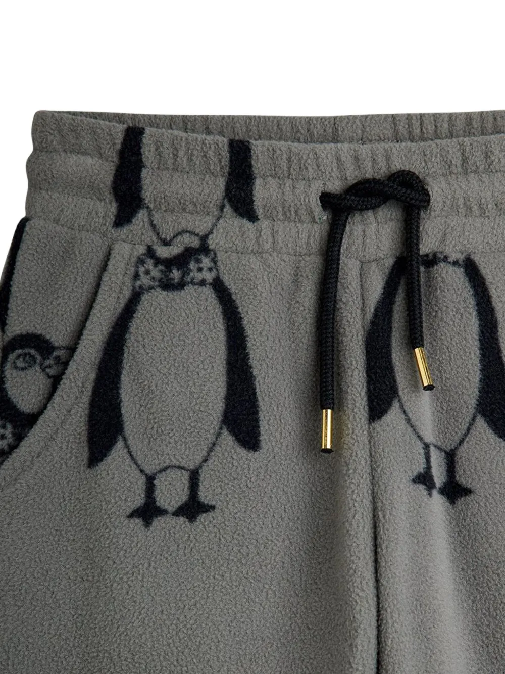 Mini Rodini Penguin fleece broek Grijs