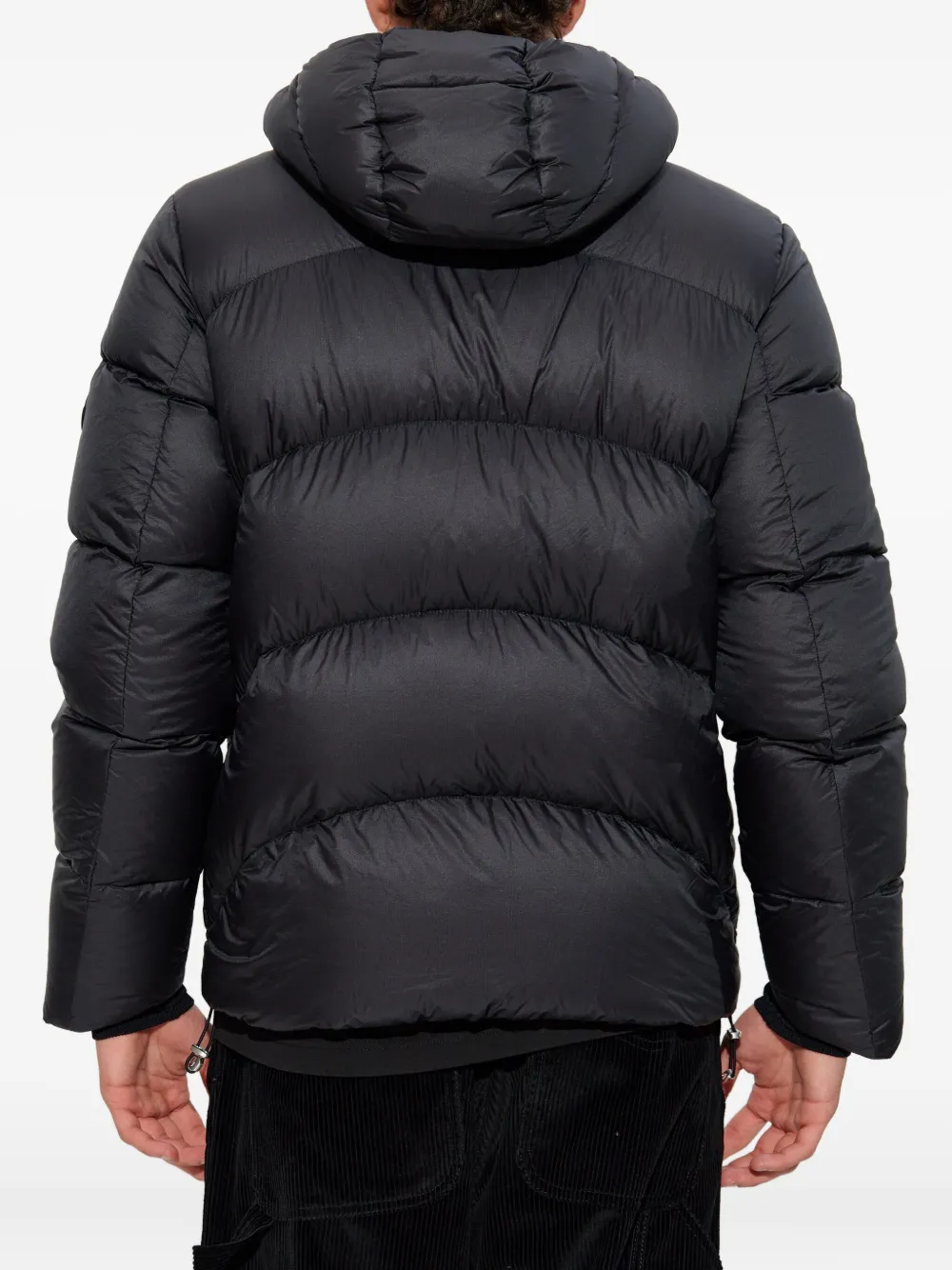 Moncler Fulcran Hooded Short Down Jacket In Black
