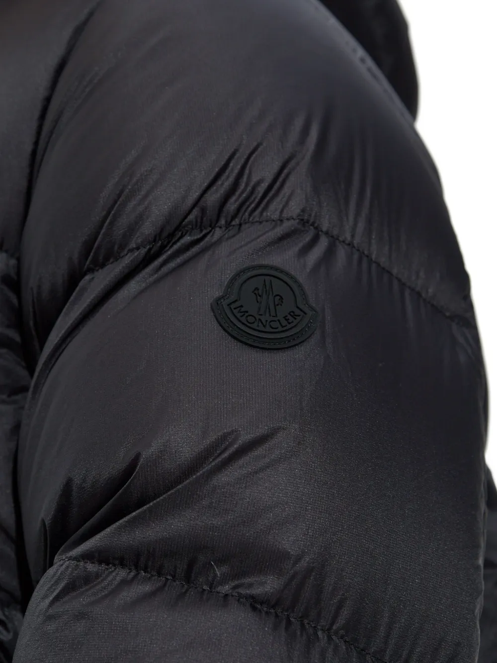Moncler Fulcran Hooded Short Down Jacket In Black