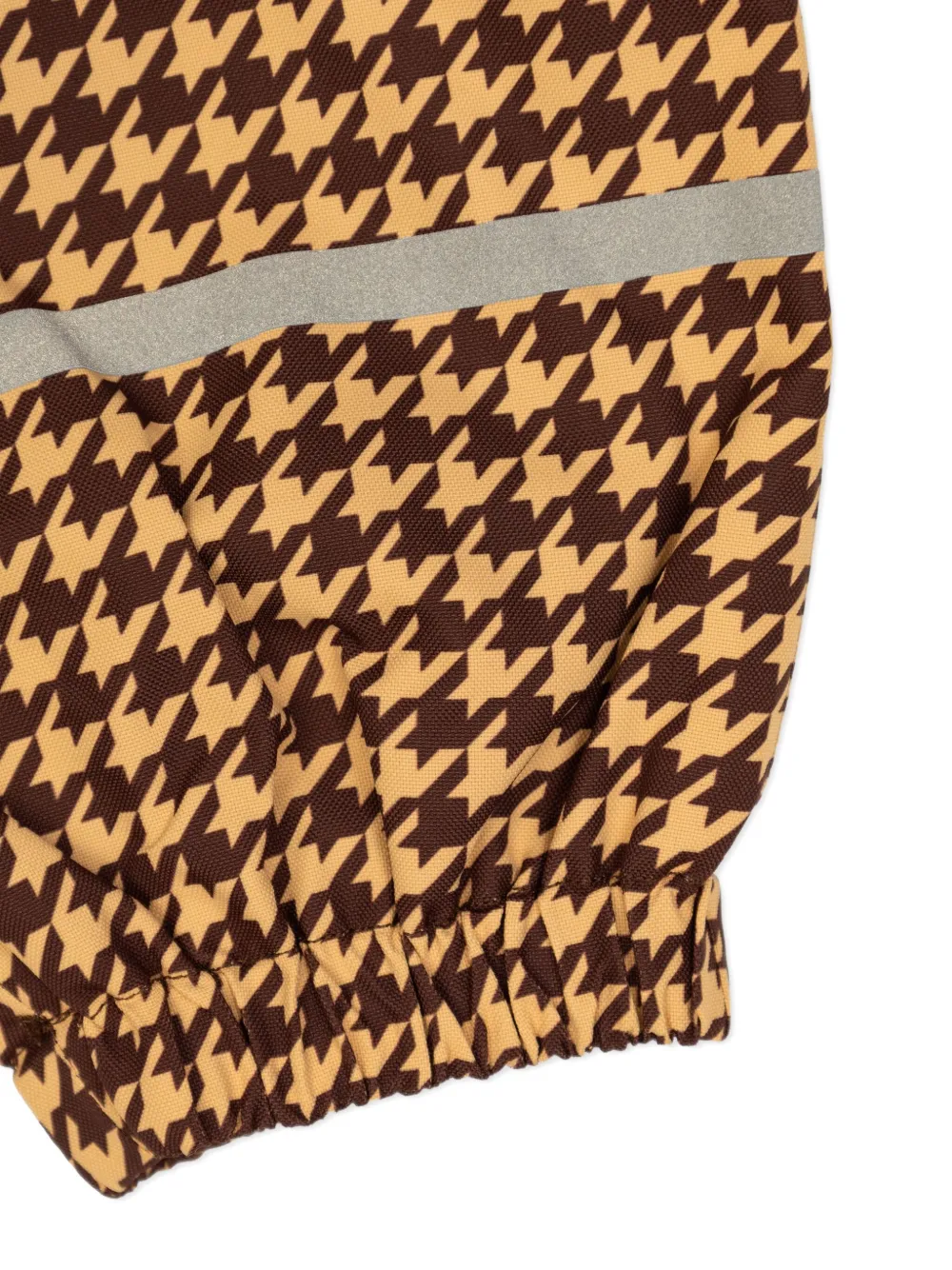 Mini Rodini Edelweiss romper met pied-de-poule print Bruin