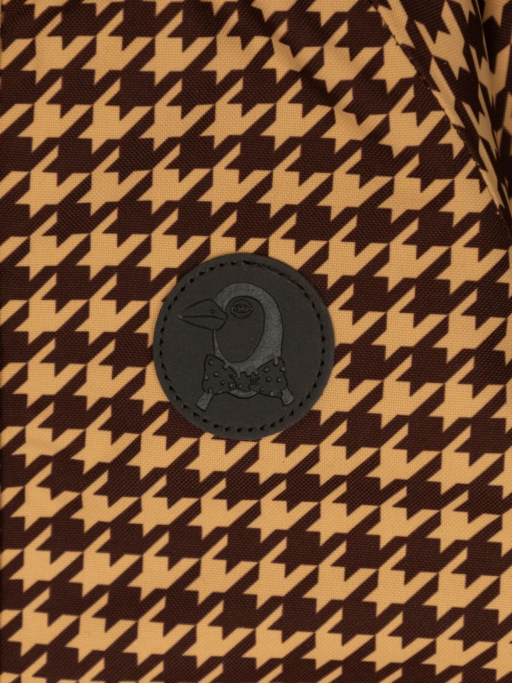 Mini Rodini Edelweiss romper met pied-de-poule print Bruin