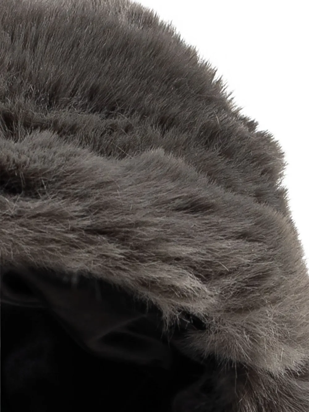 Mini Rodini Hoed van imitatiebont Grijs