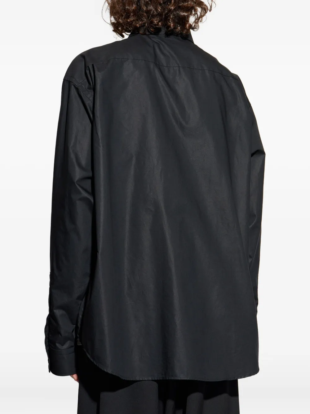 Balenciaga Overhemd met geborduurd logo Zwart