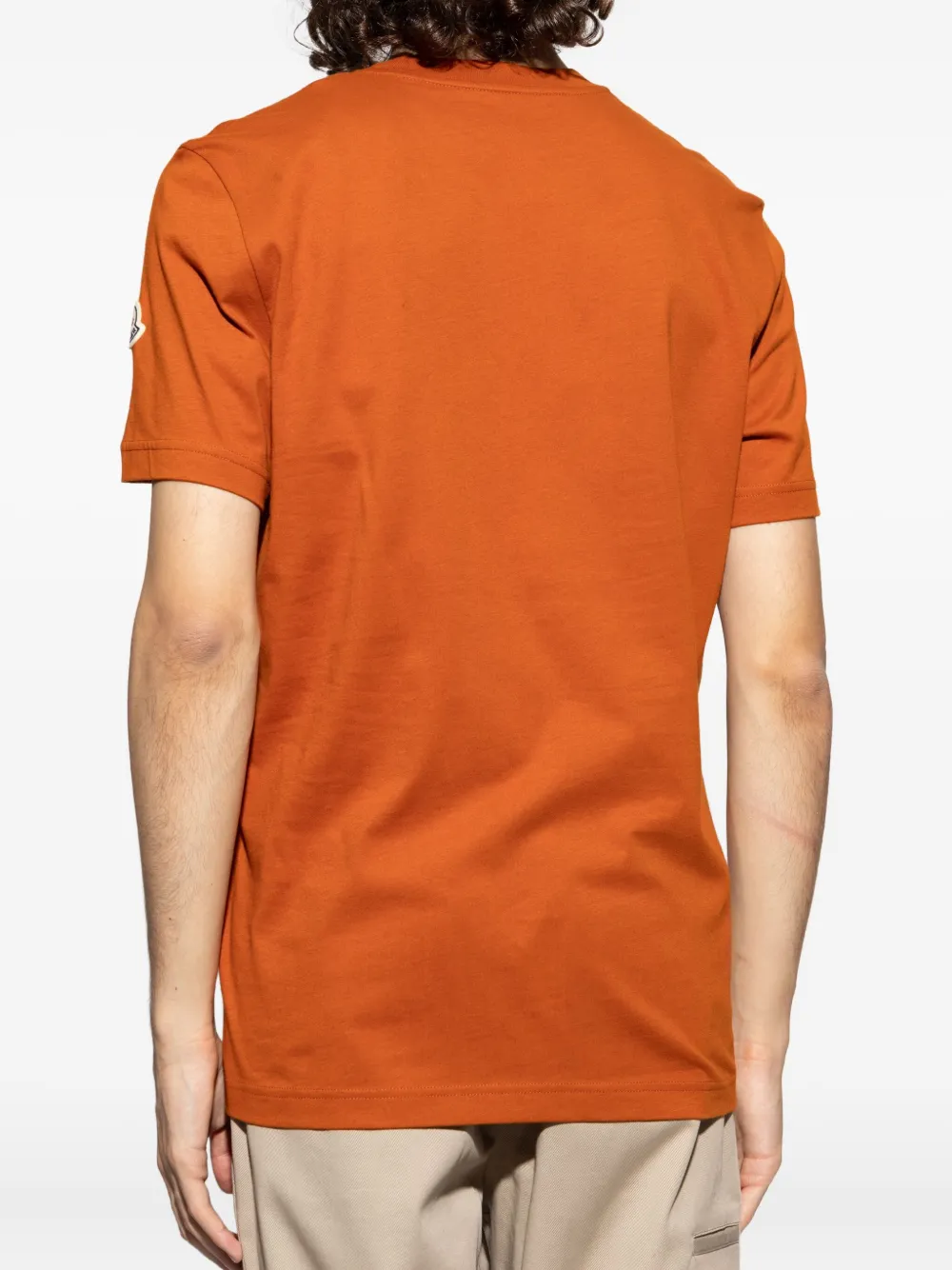 Moncler Mon Duck Cotton Jersey T-shirt In Orange