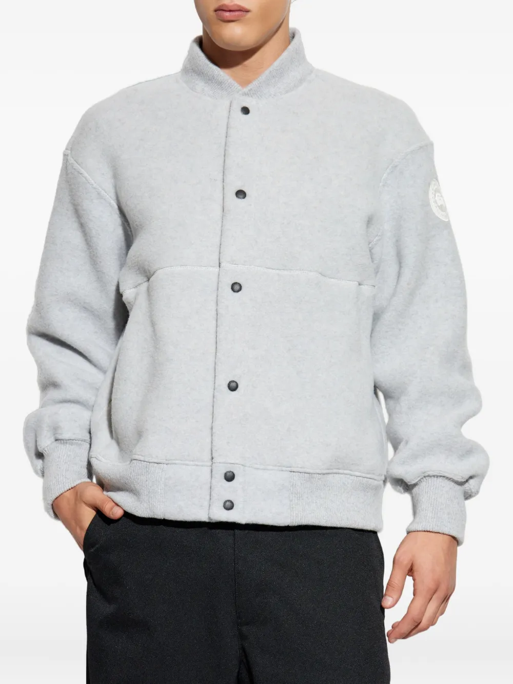 Canada Goose Button Bomber Jacket In Gray