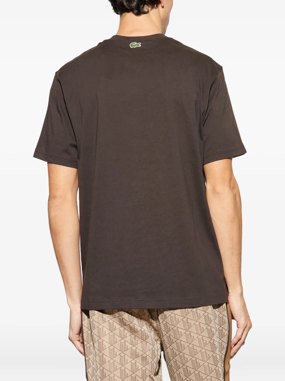 Lacoste T-shirt met grafische print Bruin