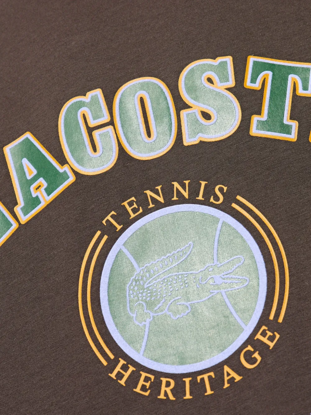 Lacoste T-shirt met grafische print Bruin