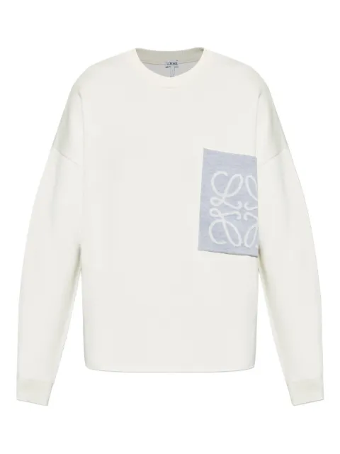 LOEWE logo-patch cotton sweater