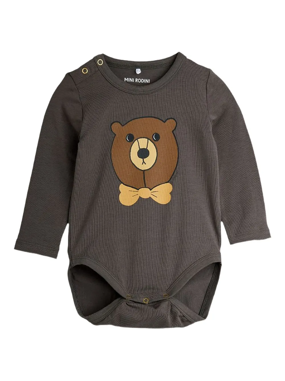 Mini Rodini bear-print long-sleeves bodies | Image 1