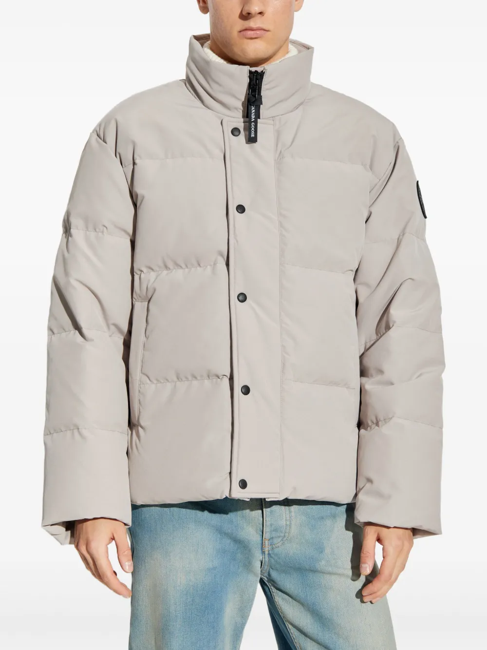 Canada Goose Gewatteerd jack met drukknoopsluiting Grijs