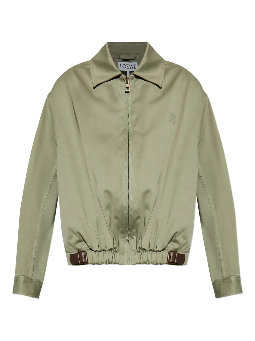LOEWE belted cotton jacket - グリーン LOEWE belted cotton jacket - グリーン